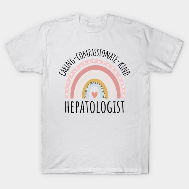 hepatologist rainbow pastel T-Shirt by IndigoPine